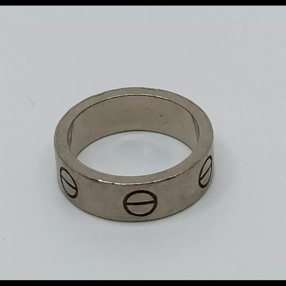 Cartier thick love band ring 18k white gold - Picture 12 of 15